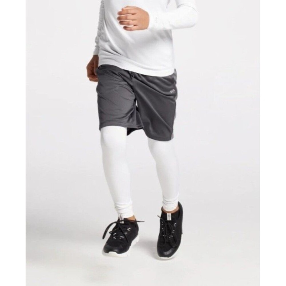 DSG Boys Cold Weather Compression Tights White Size M 10-12 Youth